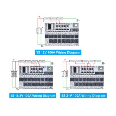 دارة شاحن بوربينك   3S  - 100A BMS - Alternate View