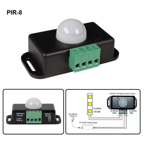 دارة حساس حركة 12 فولت PIR 8
