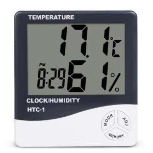 HTC -2  ساعة رقمية ديجيتال + رطوبة + حرارة حساس خارجي