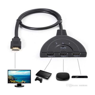 سمكة سويتشر  HDMI  ثلاثي مع كبل - Alternate View