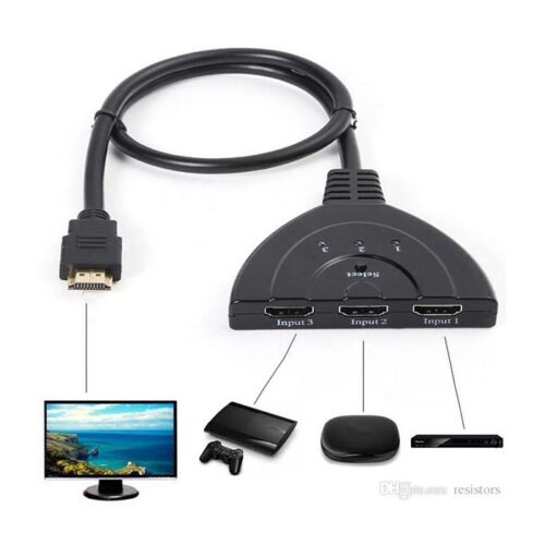 سمكة سويتشر  HDMI  ثلاثي مع كبل - Image 2