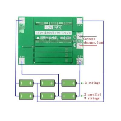 دارة شاحن بوربينك  3S - 40A BMS - Alternate View