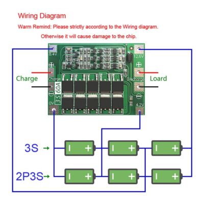 دارة شاحن بوربينك 3S3 - 60A BMS - Alternate View