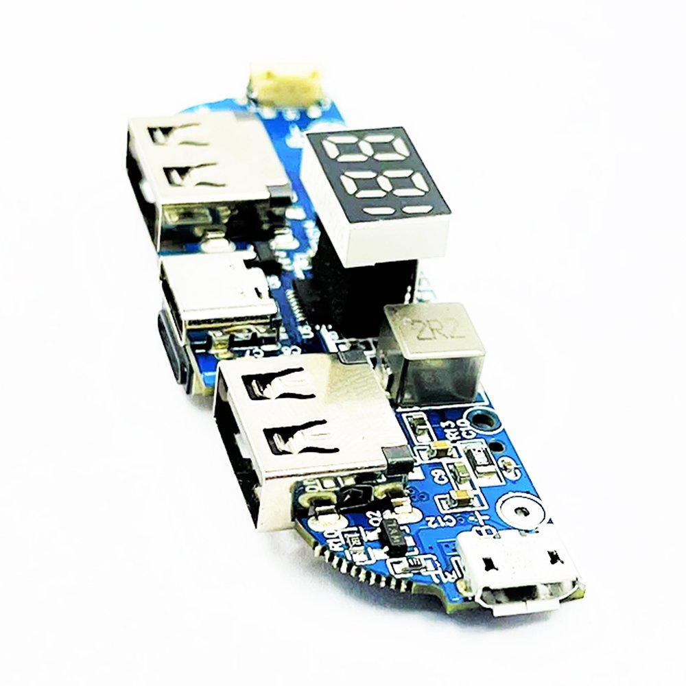 دارة بوربينك مخرج USB + تايب سي 18 W فاست مع شاشة - Image 2