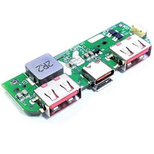 دارة بوربينك مخرجين USB  + تايب سي  فاست