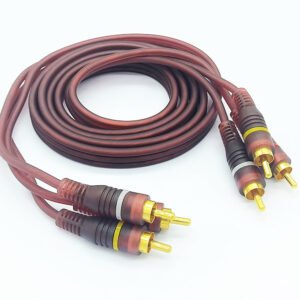 كبل اوديو فديو ثلاثي اصلي بني