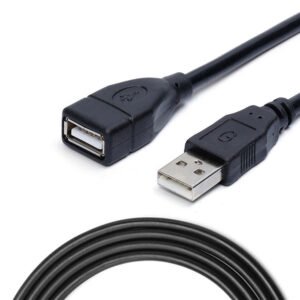 كبل USB  ذكر انثى شفاف 10 متر