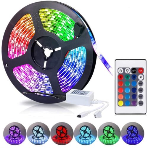 كبل ليد ملون 5 متر RGB مع تحكم