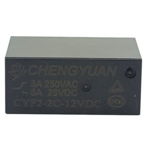 ريليه 12 فولت تماسين 8 ارجل سوداء CYF2-2C-12VDC Relay 12