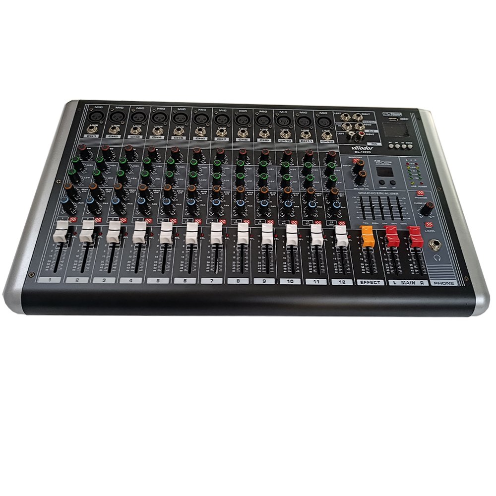 ميكسر صوت VLLIODOR ML-1202D 12 CH 350W*2 - الموديل: ML-1202D