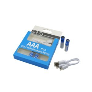 بطارية شحن 1.5 فولت على كرت AAA تحكم 1200 ميلي مع شحن تايب سي ثنائي