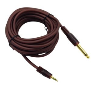 كبل  1  مونو كبير الى 1 ستريو صغير 5 متر   بني  Velletronix