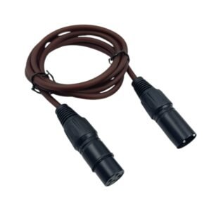 كبل مكرفون  كانون ذكر  انثى 1.5 متر بني Velletronix