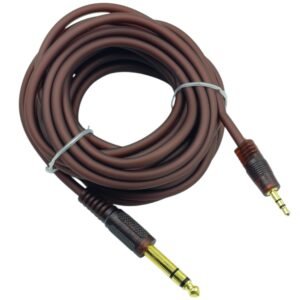 كبل  1  ستريو كبير الى 1 ستريو صغير 5 متر   بني  Velletronix