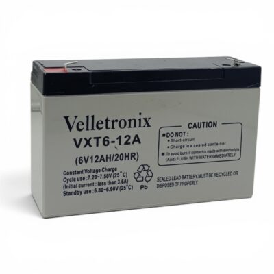 بطارية 6 فولت 12 امبير 1600 غرام Velletronix