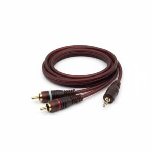كبل اوديو فديو  ستريو  اصلي بني 1.5 متر