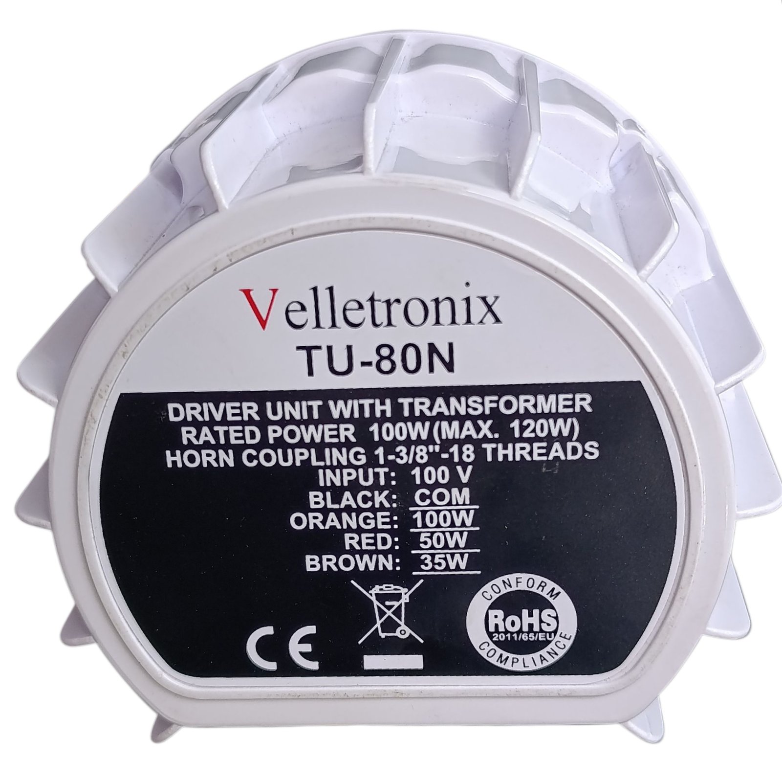 ملف هورن خارجي 80 وات 70/100 فولت ابيض TU 80 N Velletronix - Image 2