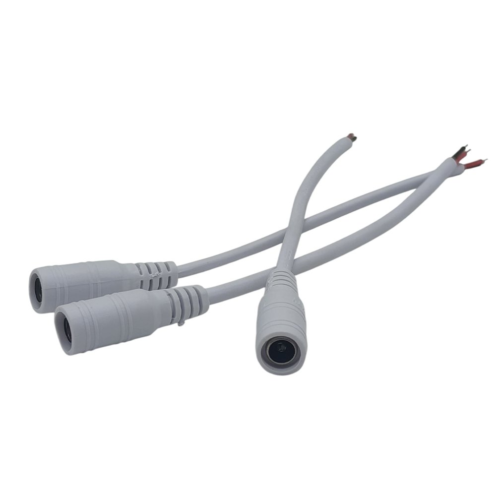 كبل مع جاك DC بشريط اصلي 30 سم ابيض انثى - Image 3