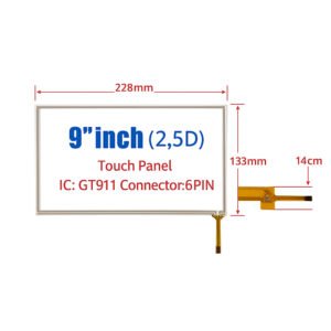 تاتش مسجلة سيارة  228 *  133 ميلي 9 انش اندرويد