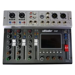 ميكسر صوت بدون مضخم VLLIODOR 4 CH  F 4 T