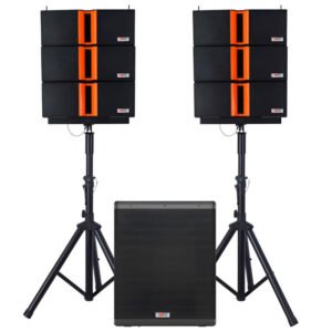 طقم بفل اذاعي 2.1 /1 صبوفر 1600 وات+ 6 بفل مع قاعدة RF 1807+AR 2401