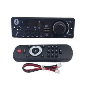 دارة قارئ فلاشة+كرت ذاكرة +بلوتوث مطاولة 12 فولت مع تكبير صوت 2*80 وات مع شاشة